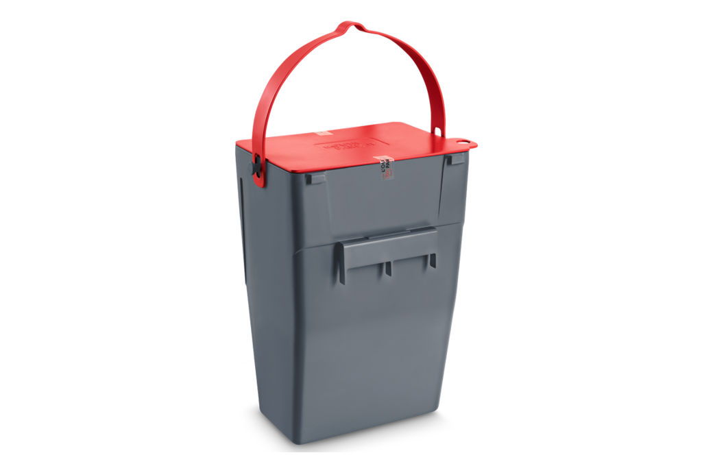 19 Qt. Red Plastic Double Bucket